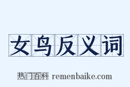 女鸟反义词是什么意思的图片